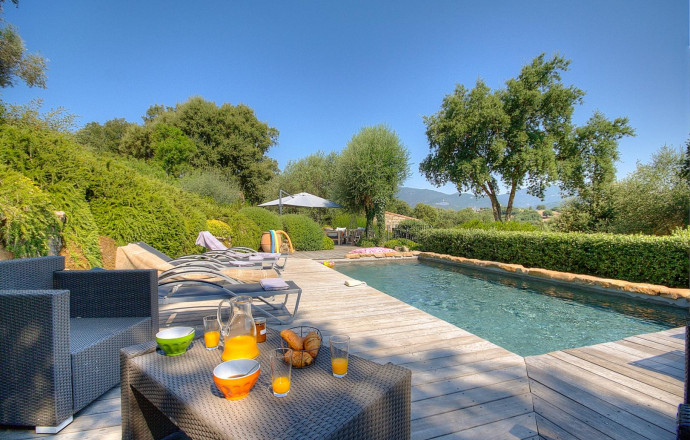 Gite à Sollacaro, Grand valinco, Corse du Sud, labellisé Gites de France : la piscine Ferienhaus Nr.21742 SOLLACARO - Corse - A Casa - Gite à Sollacaro, Grand valinco, Corse du Sud, labellisé Gites de France : la piscine