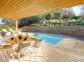 Gite à Porto Vecchio, Corse du Sud, labelisé Gîtes de France : la terrasse couverte Gite à Porto Vecchio, Corse du Sud, labelisé Gîtes de France : la terrasse couverte