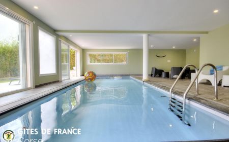 Ferienhaus Nr.21331 Sari-Solenzara - Corse - G&icirc;te &agrave; Solenzara, Le Sud Corse, Corse du Sud, labellis&eacute; G&icirc;tes de France : la piscine int&eacute;rieure