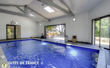Ferienhaus Nr.28431 Afa - Corse - Gite &agrave; Afa, le Grand Ajaccio, Corse du Sud, labellis&eacute; G&icirc;tes de France : la piscine int&eacute;rieure 