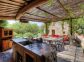 G&icirc;te &agrave; Sollacaro, le Grand Valinco, Corse-du-Sud, labellis&eacute; G&icirc;tes de France : la terrasse avec cuisine d'&eacute;t&eacute;