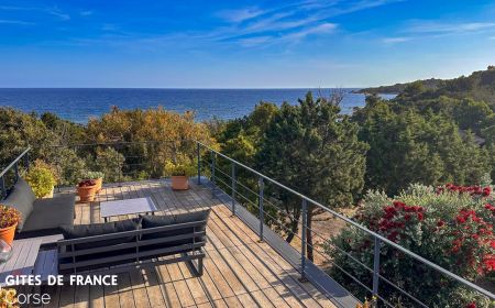 Ferienhaus Nr.23681 Coti-Chiavari - Corse - G&icirc;te &agrave; Coti Chiavari, Le Grand Ajaccio, Corse du Sud, labellis&eacute; G&icirc;tes de France : la vue depuis la terrasse