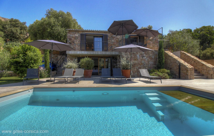 Gite à Afa, Le Grand Ajaccio, Corse du Sud, labellisé Gîtes de France : la piscine et la maison Ferienhaus Nr.20613 AFA - Corse - Alivu - Gite à Afa, Le Grand Ajaccio, Corse du Sud, labellisé Gîtes de France : la piscine et la maison
