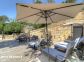 Gite à Cauro, le Grand Ajaccio, Corse du Sud, labellisé Gîtes de France : la terrasse côté entrée Gite à Cauro, le Grand Ajaccio, Corse du Sud, labellisé Gîtes de France : la terrasse côté entrée