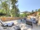 Gite à Cauro, le Grand Ajaccio, Corse du Sud, labellisé Gîtes de France : la terrasse côté entrée Gite à Cauro, le Grand Ajaccio, Corse du Sud, labellisé Gîtes de France : la terrasse côté entrée