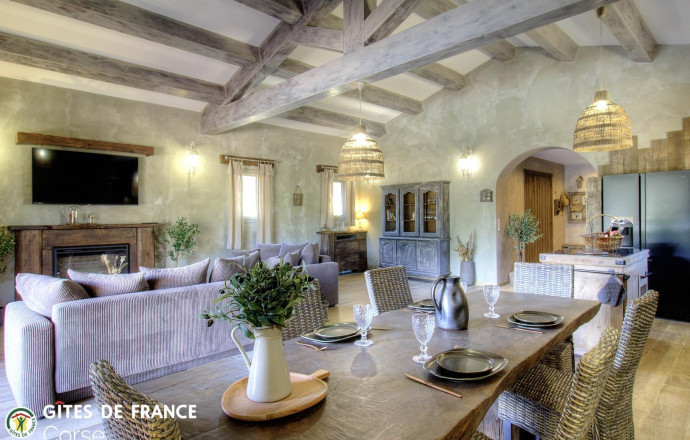Ferienhaus Nr.64411 OLETTA - Corse - U Loghju - G&icirc;te &agrave; Oletta, Le Grand Bastia, Haute-Corse, labellis&eacute; G&icirc;tes de France : le s&eacute;jour/cuisine